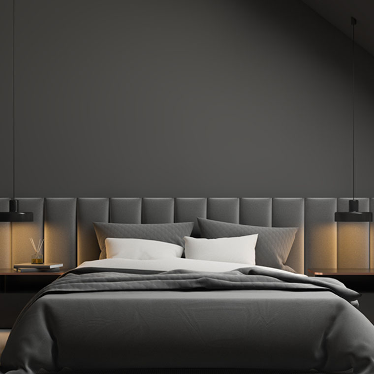 see your LED neon sign on a bedroom background @ne.onlight